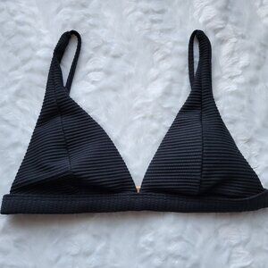 L*Space Bikini Top Women's Medium Black Nina Adjustable Swimwear NWOT